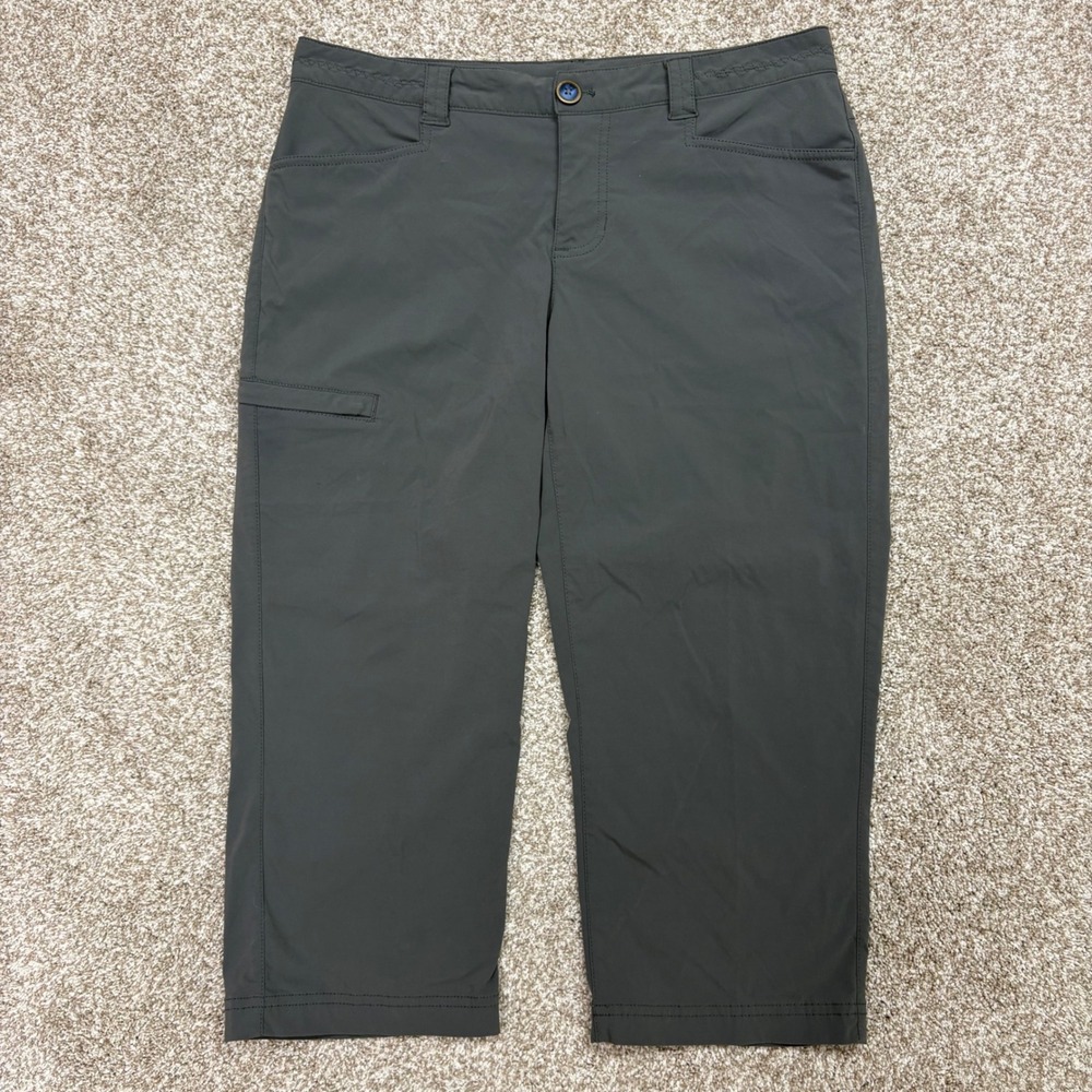 Eddie Bauer Travex Capri Pants Womens 6 Hiking Outdoor Lightweight Gorpcore Grey